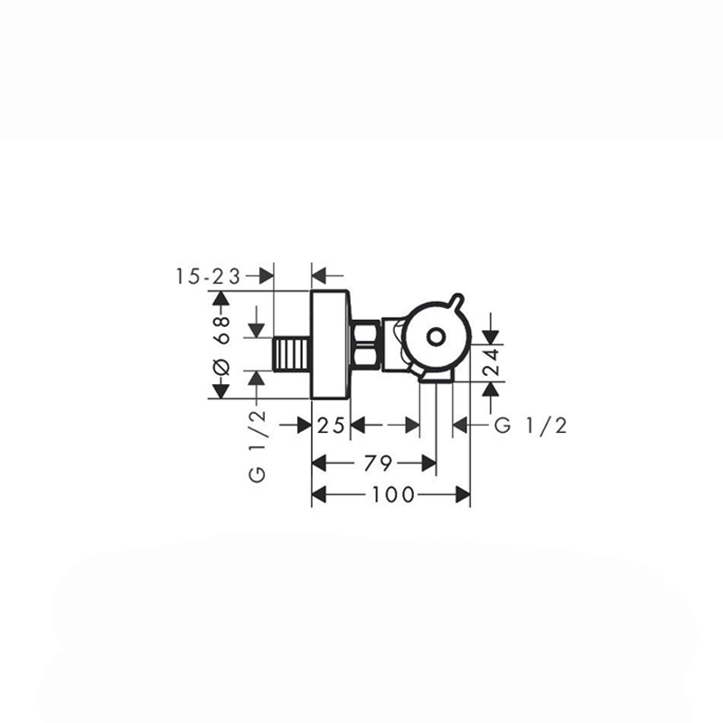 Hansgrohe, Ecostat 1001 CL, baterie dus termostata, crom